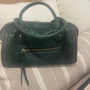 Urban Expressions vegan leather handbag Green Detachable crossbody strap.